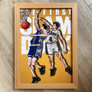 灌篮高手仙道VS牧绅一板绘动漫挂画相框摆台照片墙