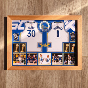 【水花兄弟球衣摆台】NBA库里&汤普森球衣相框摆台礼物电竞房挂画