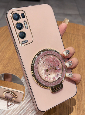 适用opporeno5k手机壳reno5k保护硅胶套oppo全包k5g防摔opporeon软壳pegm10女5K带支架reon新款5g送钢化膜55g