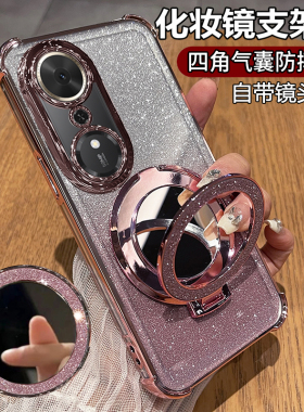 适用华为荣耀畅玩70plus手机壳70mplus保护硅胶套LOG一AN00自带镜头膜70m全包气囊防摔p透明软女支架镜子新款