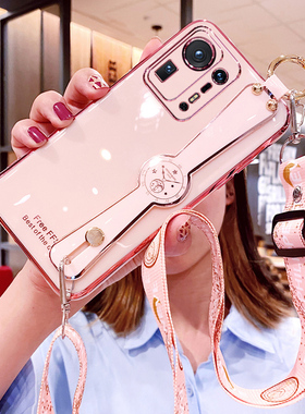 适用于小米mix4手机壳mxi4腕带5G保护硅胶套m4斜挎挂绳mi镜头全包mimix防摔pro软壳女max可背带mx外壳mlx创意