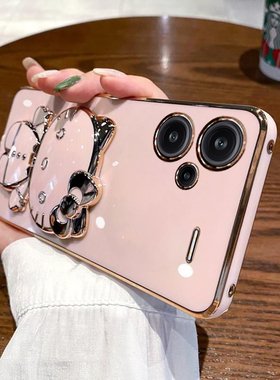 适用于红米note13pro十手机壳小米noto13por保护redminote135g硅胶套5g全包防摔软壳可爱redmi女加带镜子支架