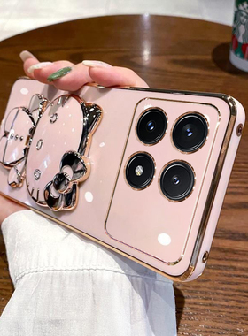 适用于红米K70手机壳小米K70pro保护K70e硅胶套redmik全包防摔k7o软壳p可爱带镜子redmi支架por女卡通pr0创意