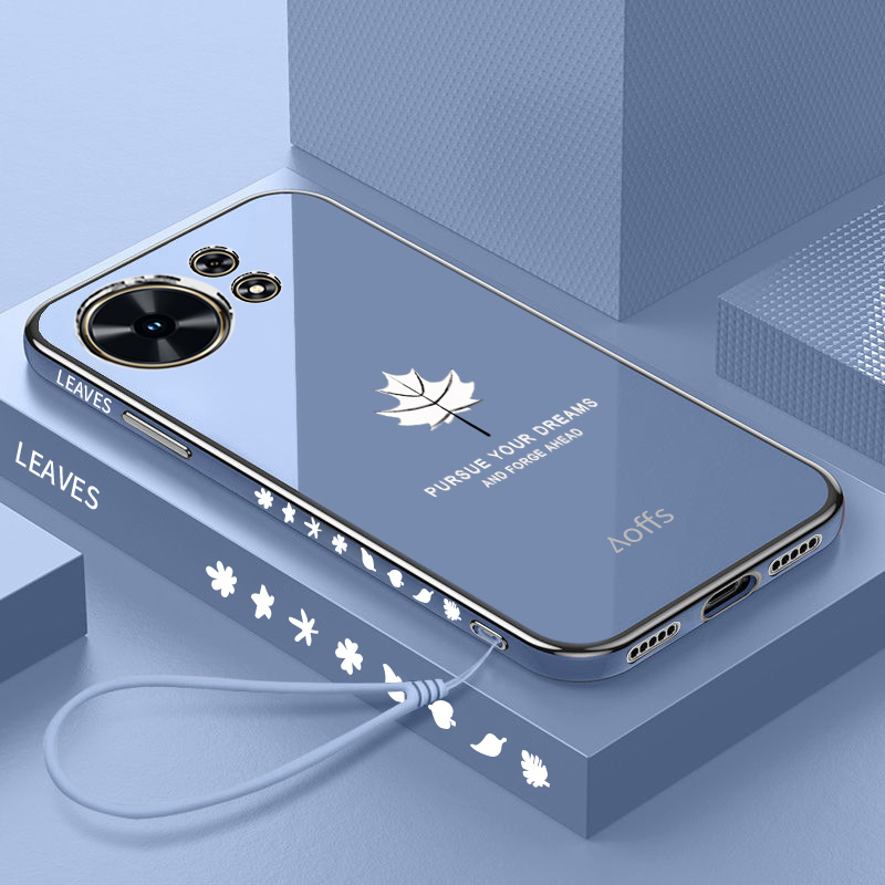 适用华为麦芒40电镀枫叶简约壳