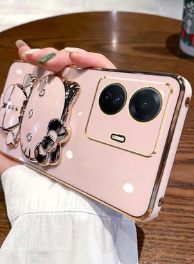 适用vivoS15e手机壳vivo保护S15e硅胶套5G镜头全包防摔V2190A软壳vovis外壳vivis步步高vovos女带镜子支架e5g