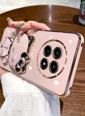 适用真我12手机壳realme12x保护5G硅胶套RMX3993全包防摔3992软壳oppo女125g新款带镜子支架x5g可爱卡通ins风