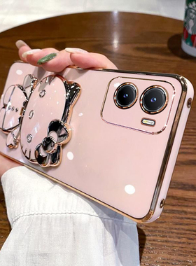 适用vivoy35手机壳vivo保护y35m硅胶套5G全包防摔V2230A软壳voviy可爱vovoy卡通m5g带镜子viviy女355g支架vio