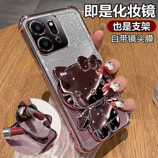 适用华为荣耀play9T手机壳piay9TPro保护硅胶套ALT一AN00自带镜头膜全包防摔LYN透明软支架女镜子pro新款可爱