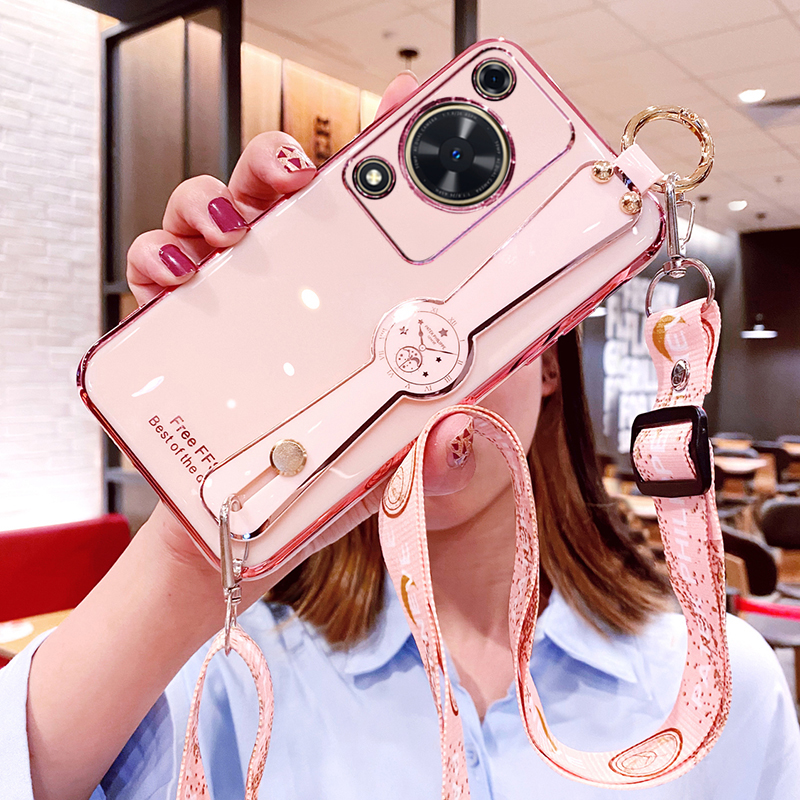 时尚创意腕带★带斜挎挂绳★轻奢电镀金边