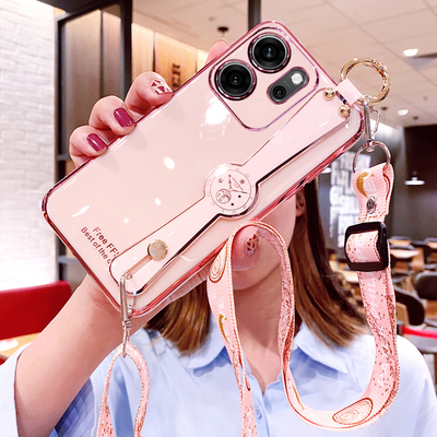 适用opporeno14F手机壳reno13F海外国际版腕带reon12f保护硅胶套11f斜挎挂绳5g全包防摔oppo女新款f5g可背带