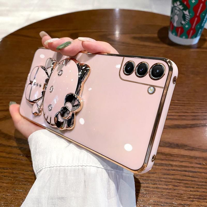 三星S21FE带镜子凯蒂猫保护套