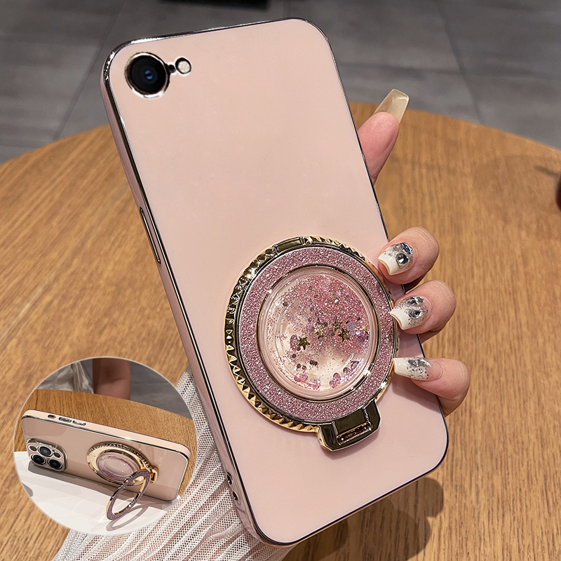 适用苹果SE3手机壳iPhone保护SE2硅胶套iphonese3全包防摔es2第三代软壳女流沙带支架二代新款专用创意外壳高