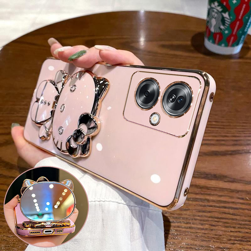 创意KT猫◆补妆镜支架◆孔位精准◆裸机手感