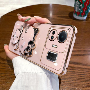 适用真我gtneo5手机壳realmeGTneo5保护硅胶套RMX3706全包防摔3708软壳realme可爱oppo女潮gtnoe带镜子gt支架