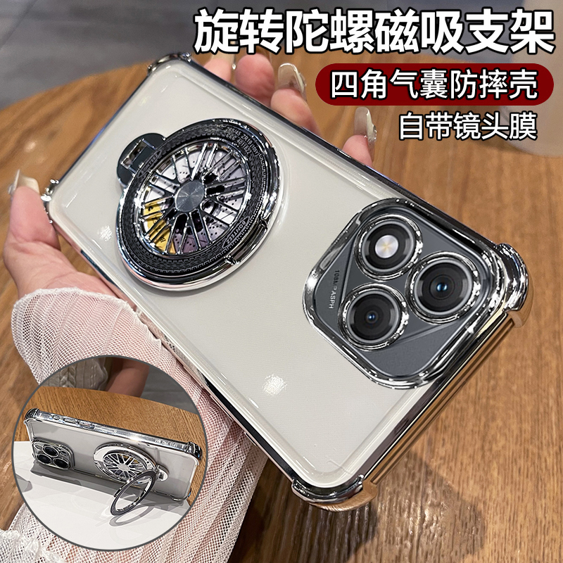 适用华为荣耀400lite手机壳honor400pro香港海外版保护硅胶套5g带镜头膜全包气囊防摔透明软支架新款男女国际