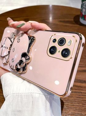 适用oppoFindx3手机壳Findx3pro保护x3摄影师版硅胶套por全包find防摔oppo软oppox女oppofandx带镜子支架可爱