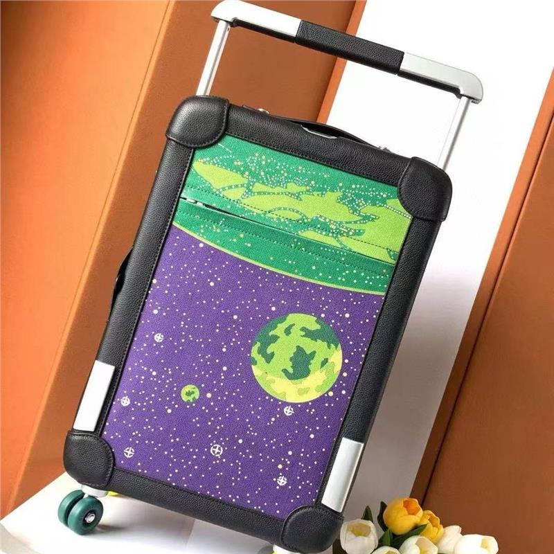 高端定制20寸登机箱旅行男女通用万向轮真皮铝合金拉杆箱定制