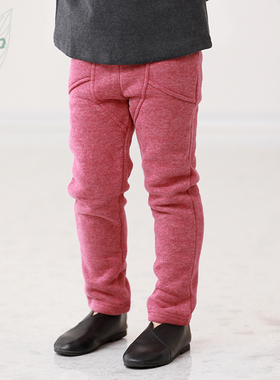 知了童装 秋冬装女童抓绒裤儿童休闲加绒长裤中大童卫裤K1359