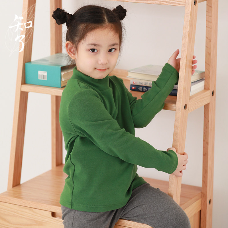 知了童装 女童加厚长袖T恤磨毛半高领针织衫男童打底衫冬装 K3231,童装/婴儿装/亲子装,卫衣/绒衫,淘宝优惠券,粉丝福利购,淘宝优惠卷