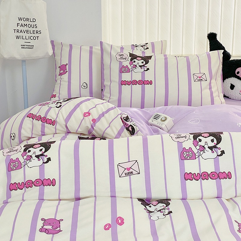 学生纯棉床单四件套儿童卡通全棉1.5米1.8m床被套床笠1.2床上用品
