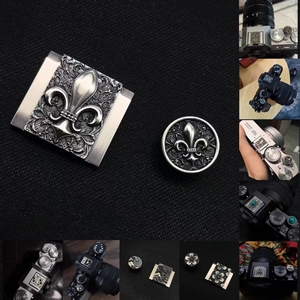 富士GFX100RF热靴盖快门按钮套装立体浮雕适用于尼康徕卡相机配件