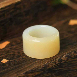 和田玉糖料玉石扳指戒指疆玉器大拇指指环男款天然玉石宫廷风