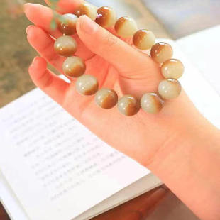 新疆和田玉且末糖白手串手链男女款玉石手链送女友送妈妈送老婆