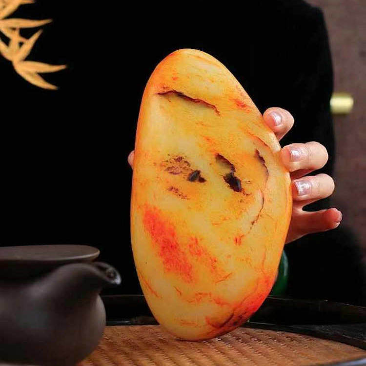 籽料原石手把件原生皮色玉石