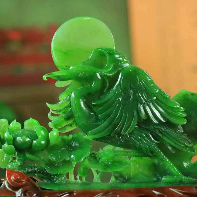 天然和田玉碧玉·赫赫有名摆件