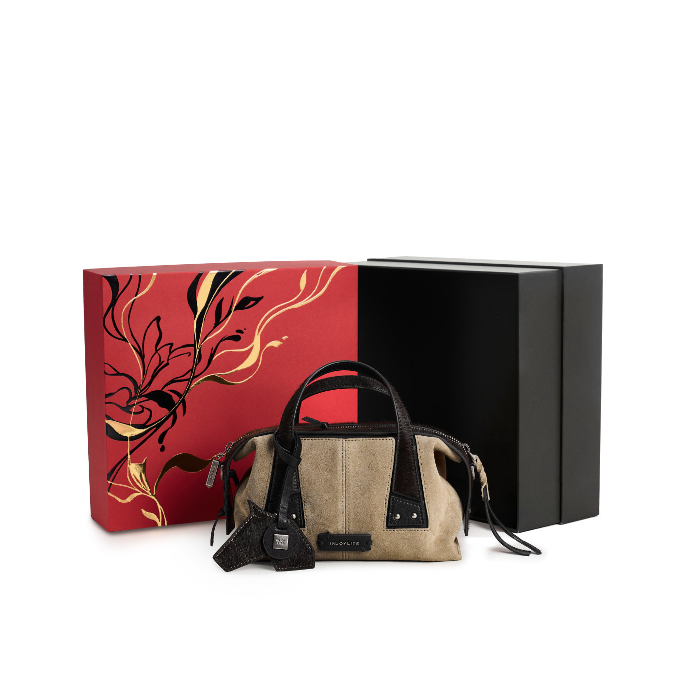 【礼盒装】INJOYLIFE马年限定 踏势波士顿包手提小包斜挎单肩包 - INJOYLIFE旗舰店出品