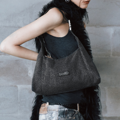 INJOYLIFE牛仔气囊包小号单肩包