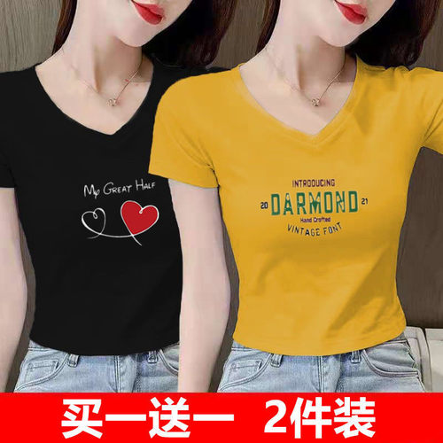 短款T恤女夏装心机小众设计感2022新款韩国学生高腰露脐短袖上衣