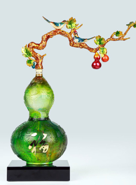 琉璃葫芦摆件客厅办公室桌面装饰品送领导送老板商务纪念礼品定制
