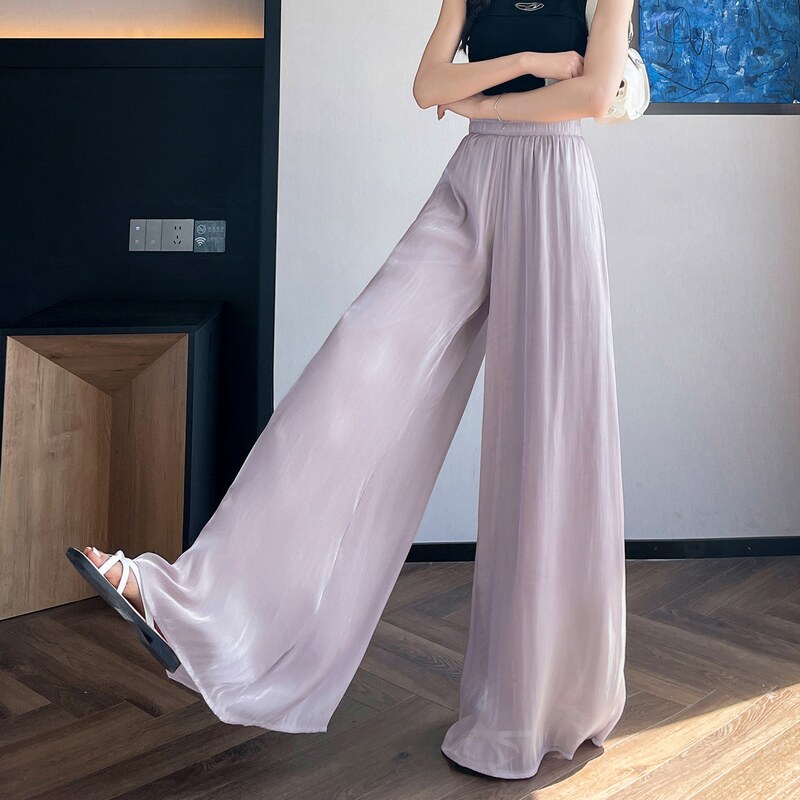 2026夏季新款薄款琉璃纱冰丝裙裤女高腰仙气飘飘防晒裤裙阔腿裤女