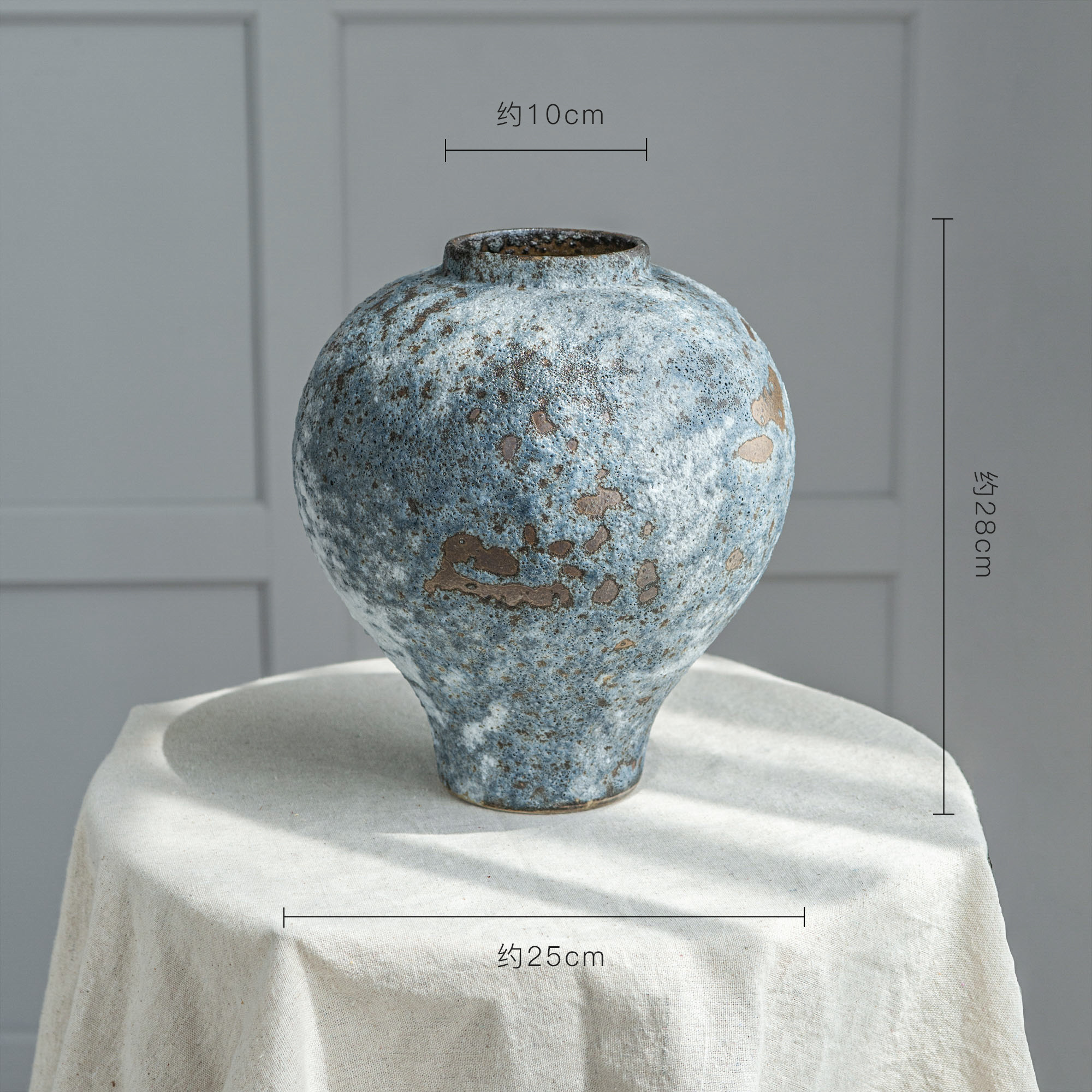 新品大瓦罐粗陶罐插花侘寂风复古手工陶瓷花瓶客厅玄关民宿装饰品