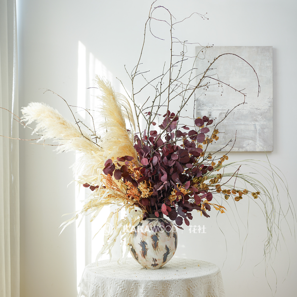 大型天然干花永生花花艺插花软装