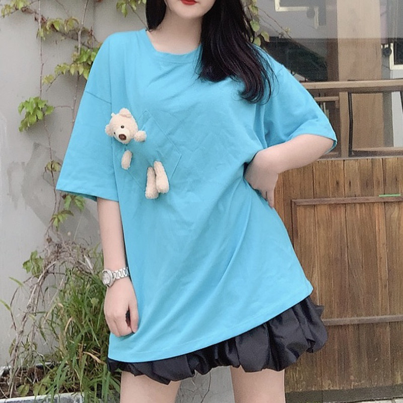 2021年春夏新款T恤ins网红 口袋小熊源流 女韩版休闲百搭宽松短袖在类目 女装/女士精品, T恤中 - 来自Buy2taobao.com提供专业的淘宝代购服务