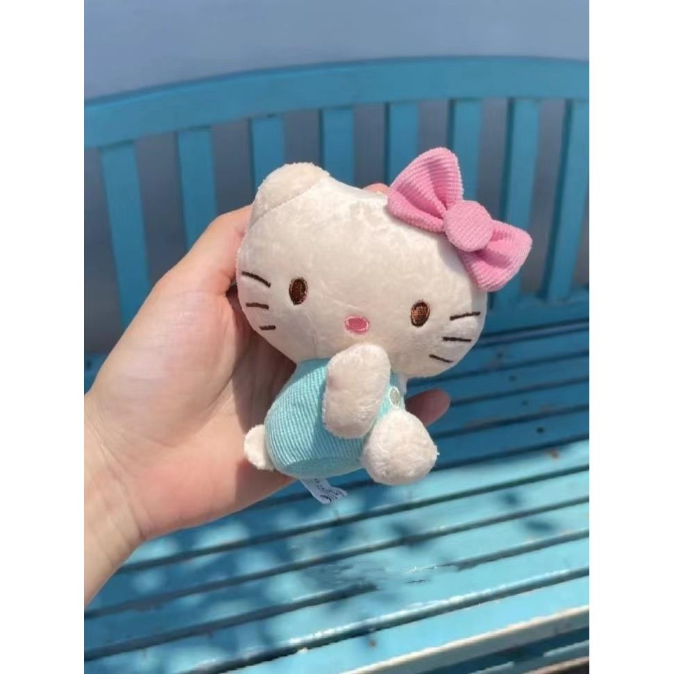 日本GP薄荷绿侧坐kitty挂件可爱背书包毛绒钥匙扣公仔包包kt猫
