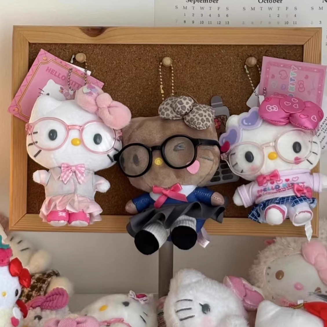 日本kitty甜美毛绒背包挂饰