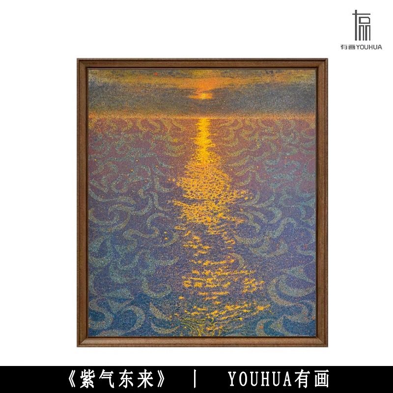 大芬村《紫气东来》入户门新中式玄关装饰画手绘写意走廊油画,家居饰品,油画,淘宝优惠券,粉丝福利购,淘宝优惠卷