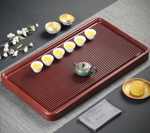 电木茶盘德国家用简约功夫茶具小茶台排水式电胶木大号茶海茶托盘