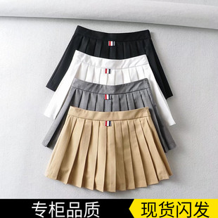 2025秋季TB超短百褶裙前短后长防走光高腰显瘦清新A字半身短裙女