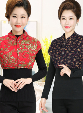 妈妈驼棉护肩中老年人女装保暖睡觉马夹冬季中年加厚居家坎肩马甲
