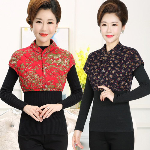 妈妈棉护肩中老年人女装保暖睡觉