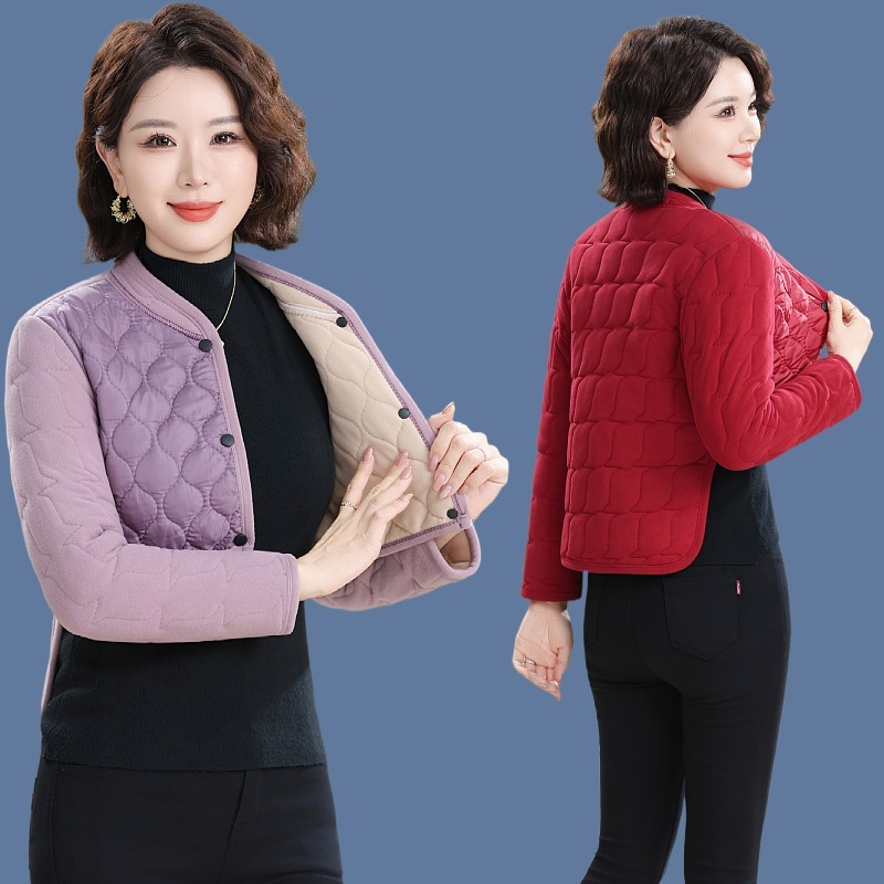 妈妈加厚长袖护肩中老年人肩膀保暖冬季马甲睡觉防寒护腰背心坎肩