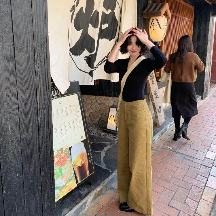 酒午自制【忆旧】复古低腰直筒阔腿裤冬季加厚拖地西装裤,女装/女士精品,西装裤/正装裤,淘宝优惠券,粉丝福利购,淘宝优惠卷