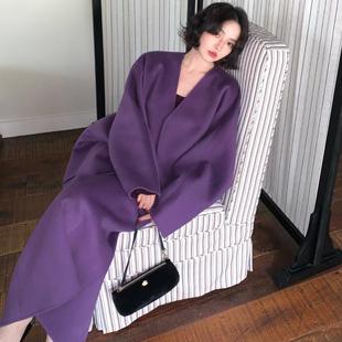 羊毛呢大衣半身裙两件套装 酒午自制 新款 复古2024冬季 冬日特调