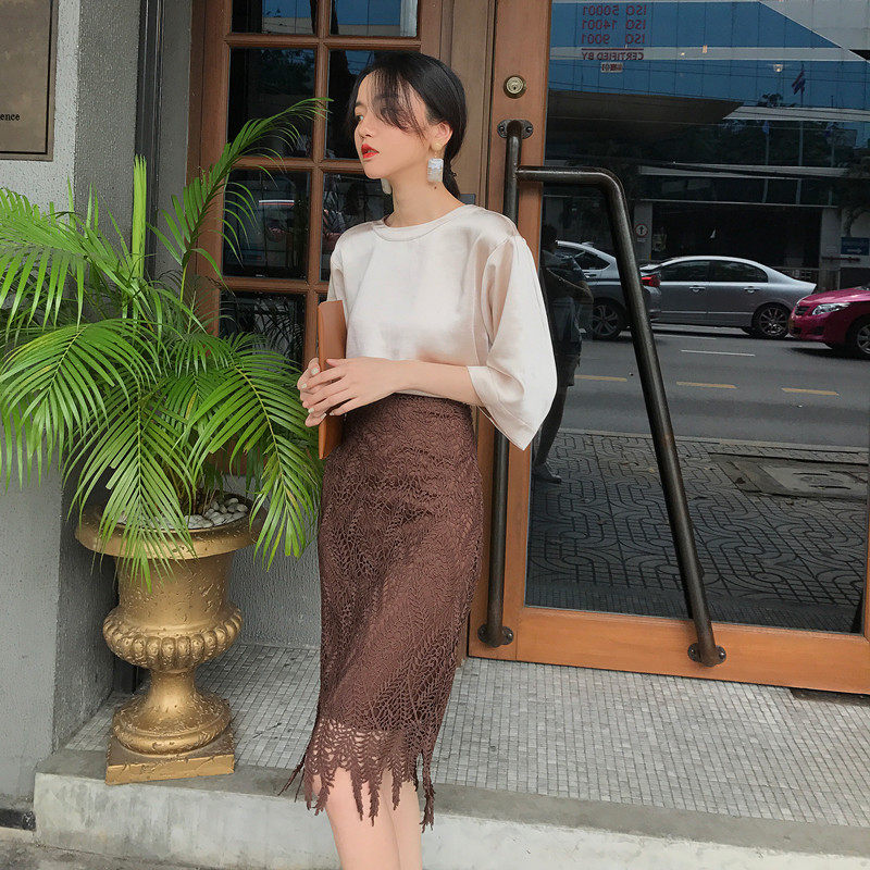 酒午 蕾丝半身裙春 新款韩版复古高腰修身显瘦a字包臀裙一步裙,女装/女士精品,半身裙,淘宝优惠券,粉丝福利购,淘宝优惠卷