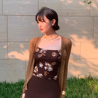 酒午自制【藤蔓初蕾】法式复古2025夏季新款薄款防晒针织小开衫女