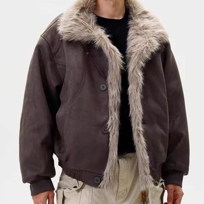 高品质潮牌座山雕棉服男女同款